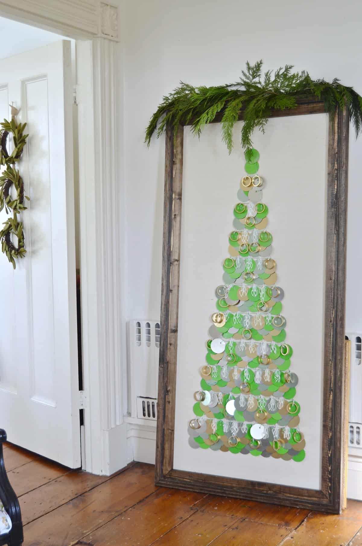 New England holiday house tour with lots of Christmas trees and classic red accents.