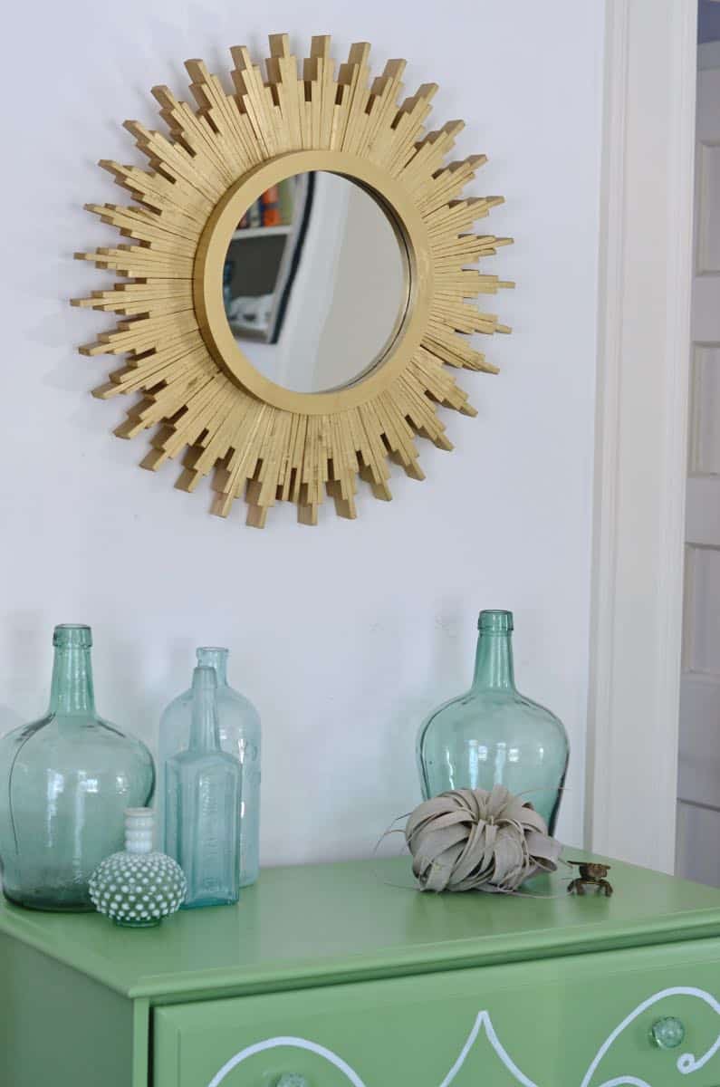 How to create a DIY sunburst mirror out of wood shims.