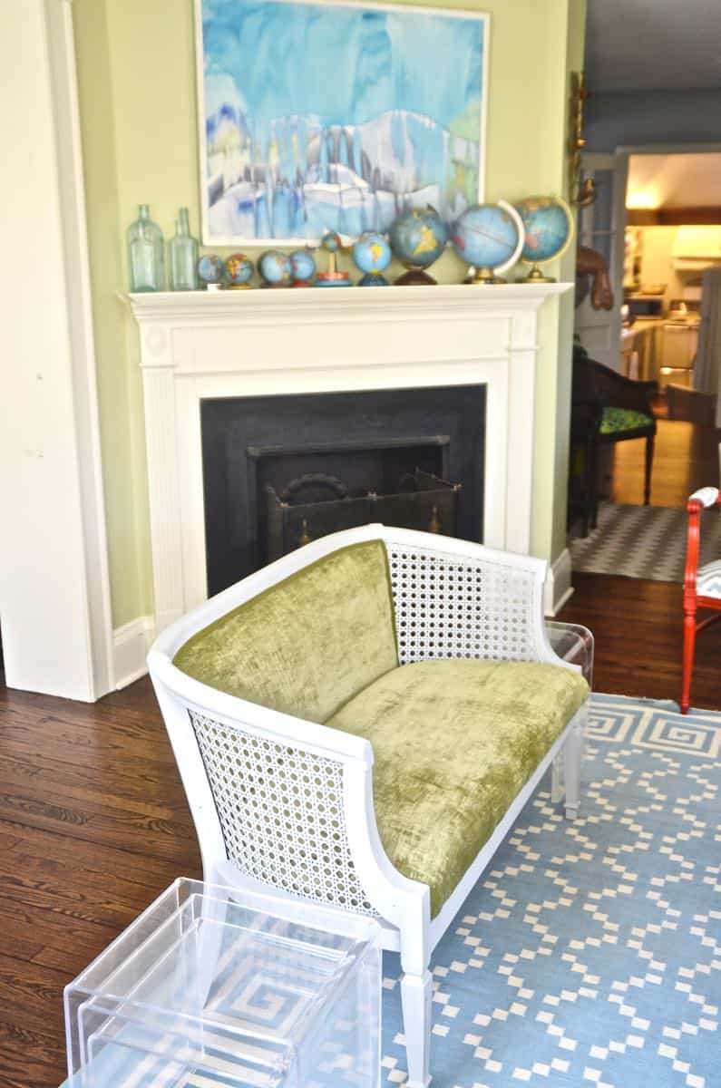 Refinishing a dated loveseat with chalkpaint and new upholstery.