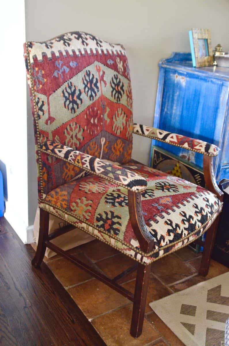 Kilim fabric online chairs