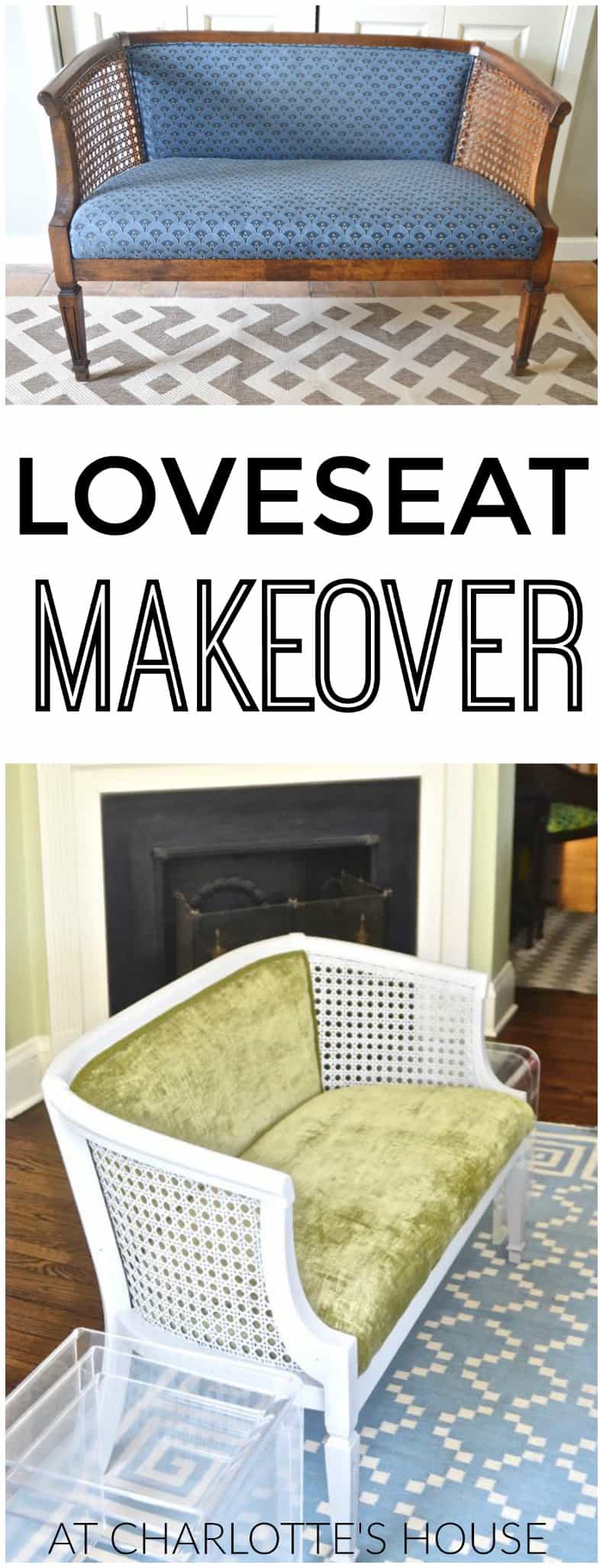 Refinishing a dated loveseat with chalkpaint and new upholstery.