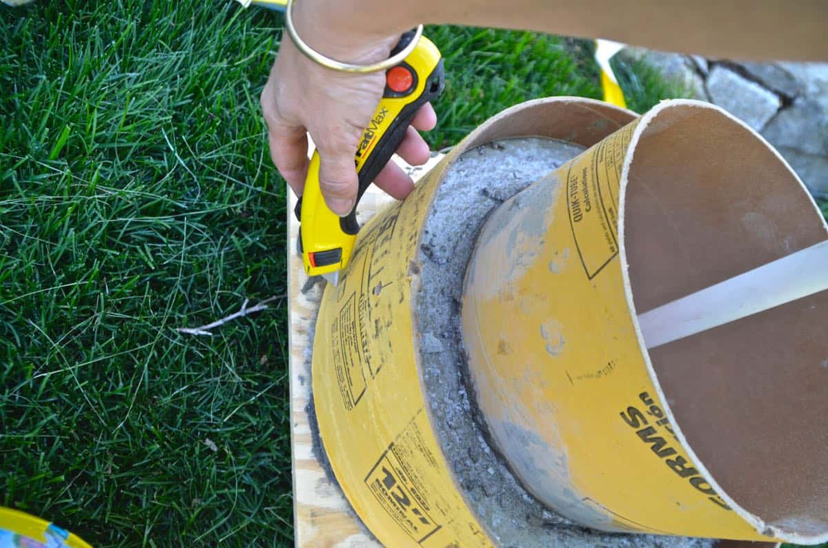 Make a bubbling concrete orb backyard fountain.