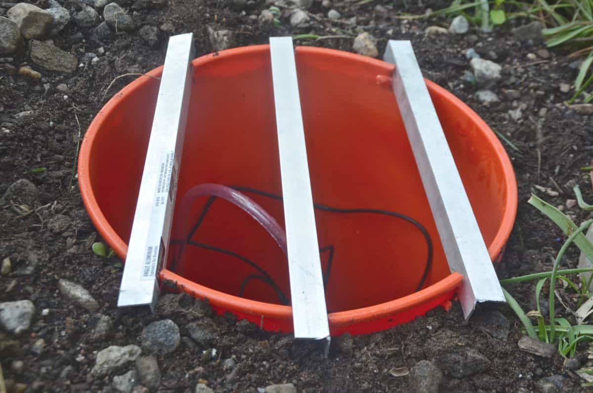 Make a bubbling concrete orb backyard fountain.