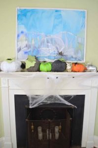 Stuffed pumpkins made from scrap fabric all ready for Halloween decor.