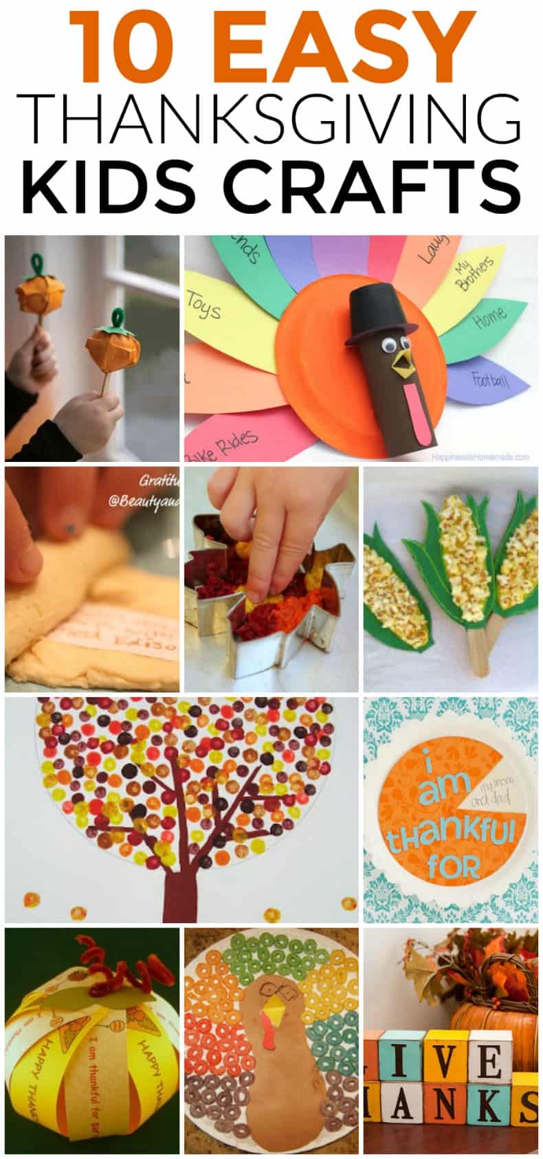 10 super simple kids crafts that will help you survive this Thanksgiving.