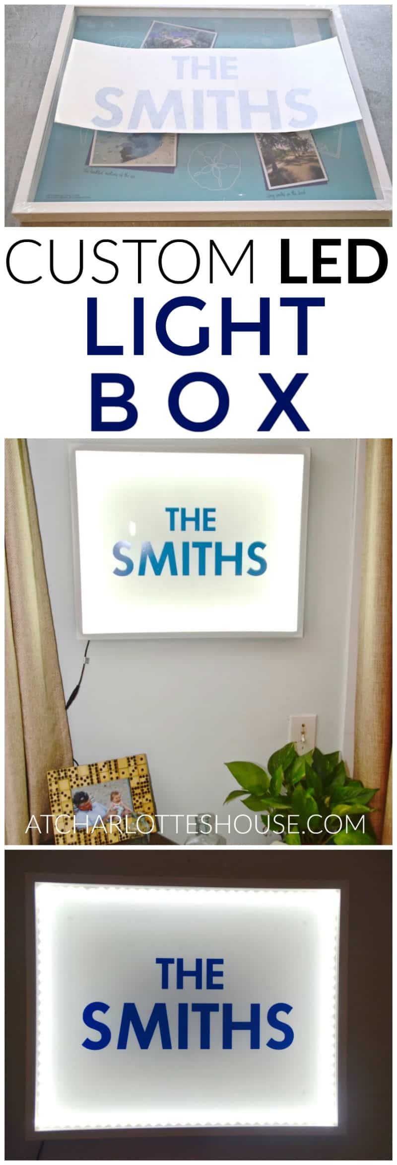 Use a shadow box frame and LED light strips to make a custom and cool lightbox.