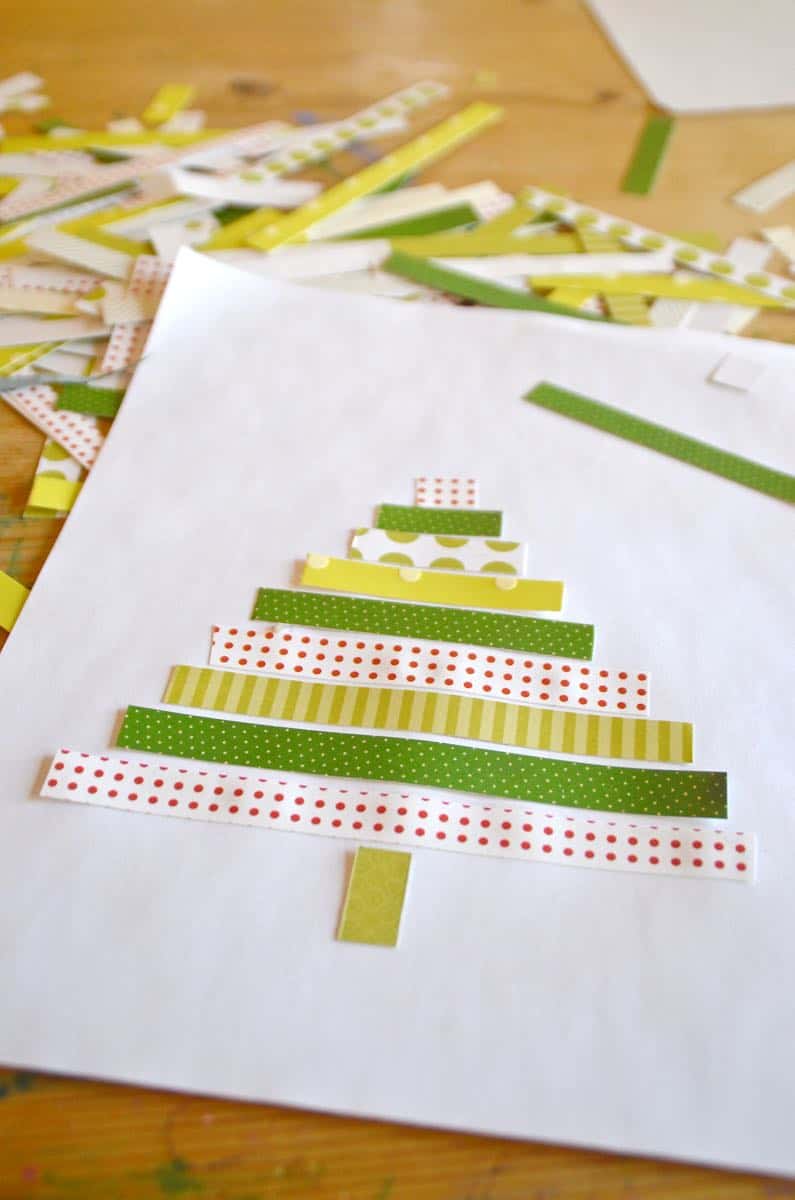 Use your old scrap paper to make these fun Christmas trees.