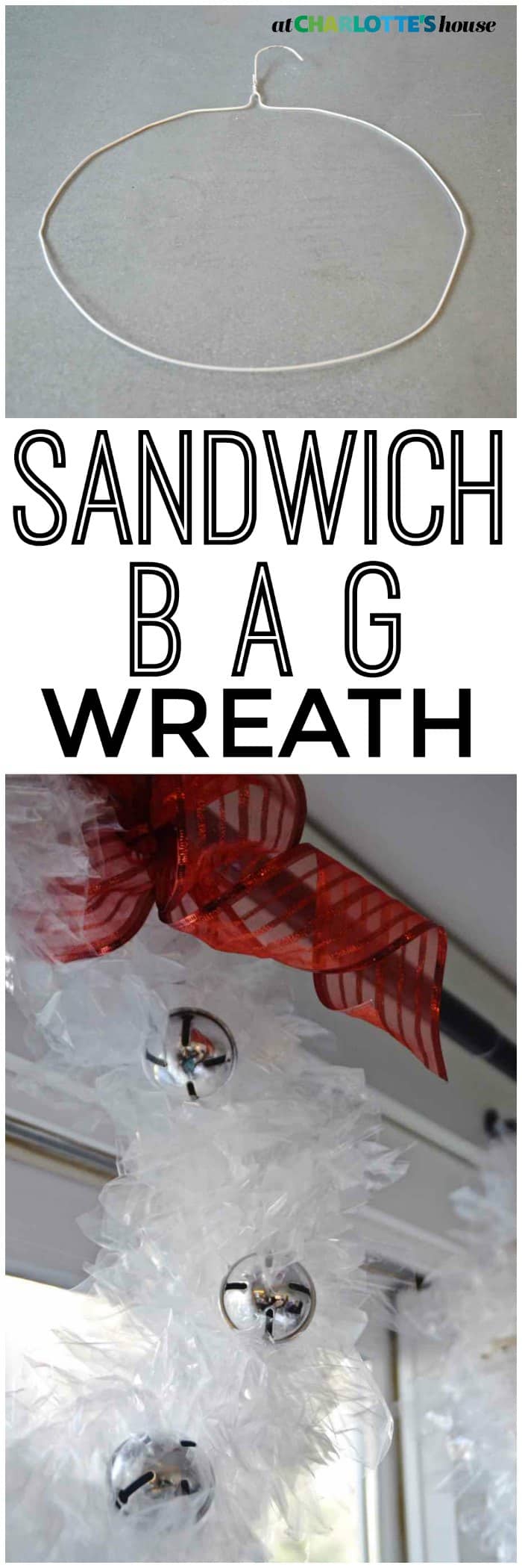 Use plastic sandwich bags to make these fun unexpected Christmas wreaths.