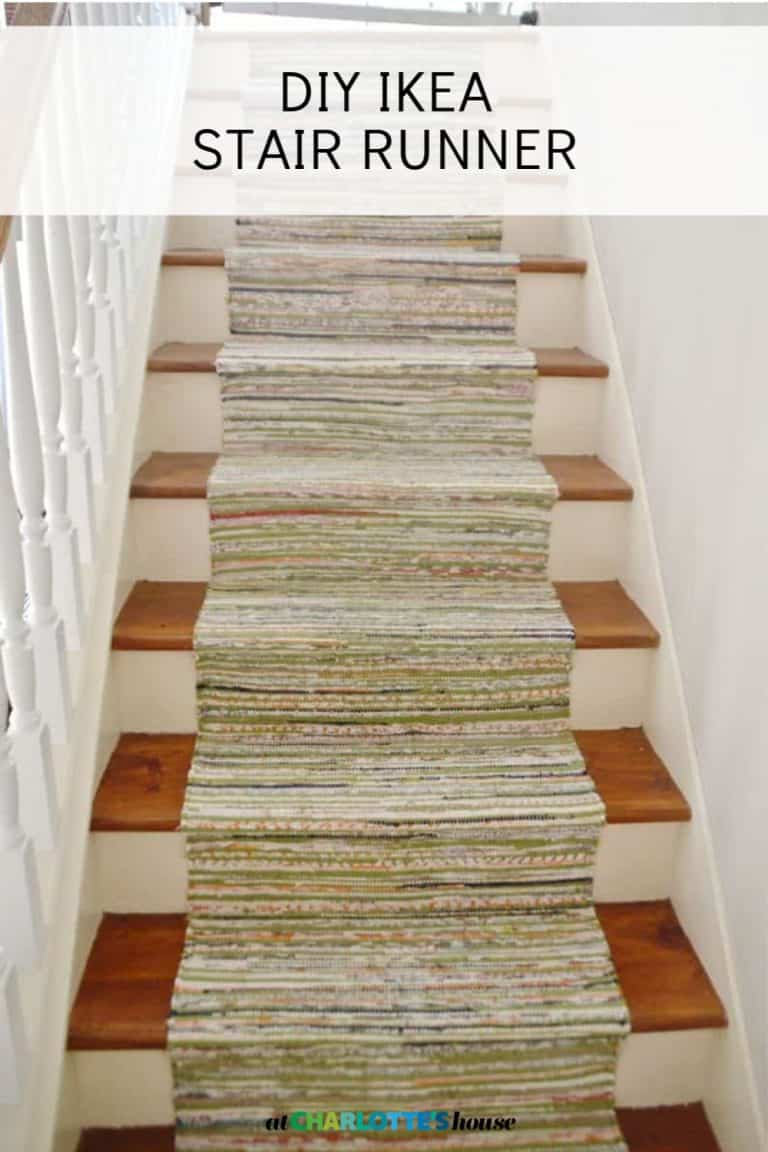 DIY IKEA STAIR RUNNER At Charlotte's House