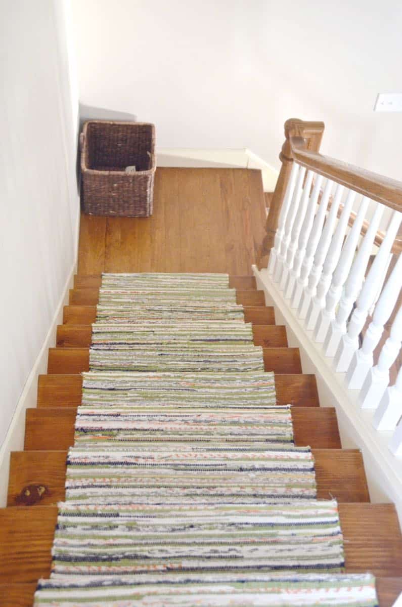 We installed this custom stair runner for under $50.