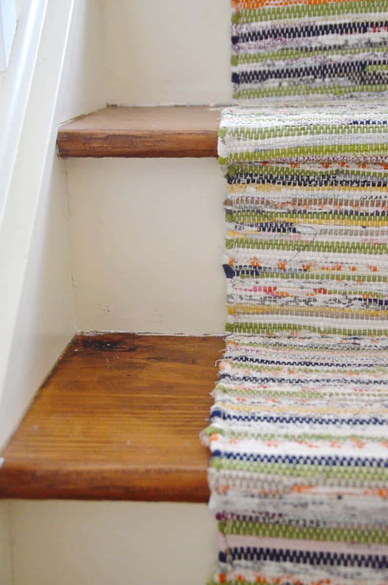 We installed this custom stair runner for under $50.