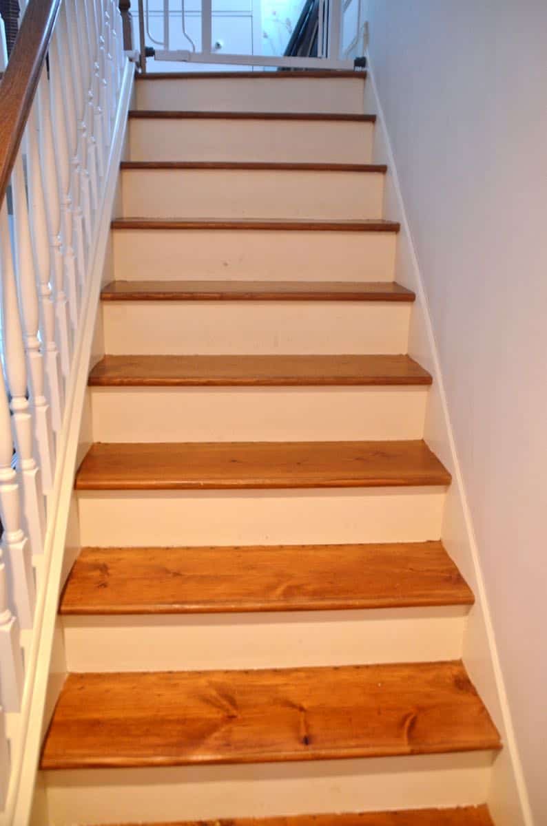 We installed this custom stair runner for under $50.