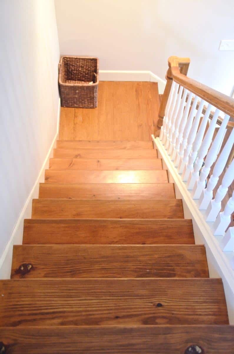 We installed this custom stair runner for under $50.