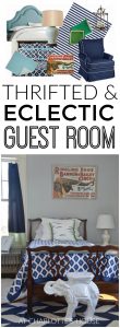 This guest room is filled with flea market and thrift scores!