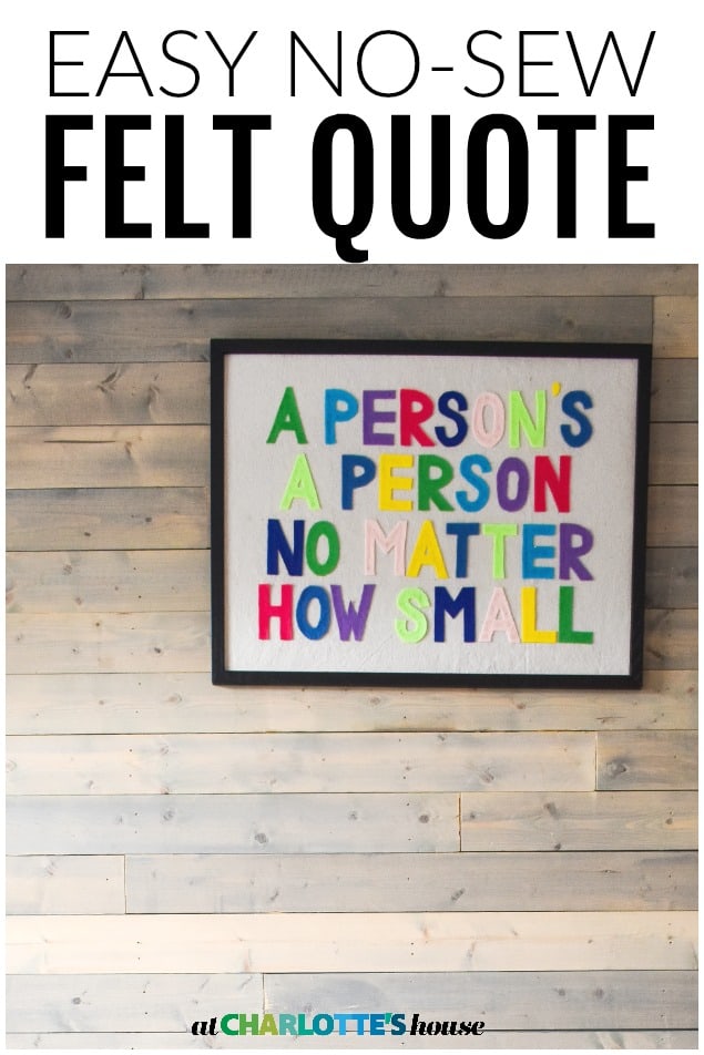 How to make felt quote art