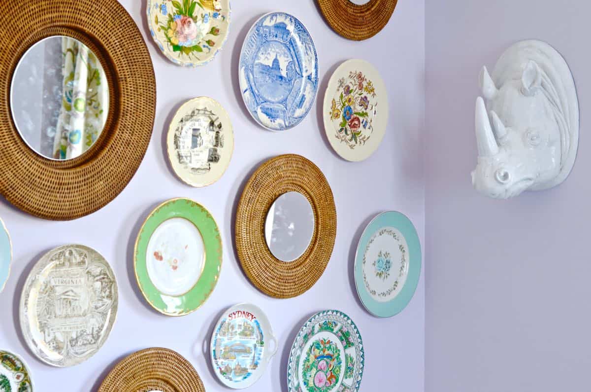 This dining room gets a colorful makeover with a coat of lovely lavender paint.