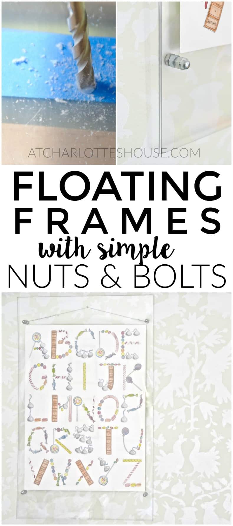 These floating frames cost $30 and I LOVE them... I'd love to use a smaller size and make a whole gallery wall!