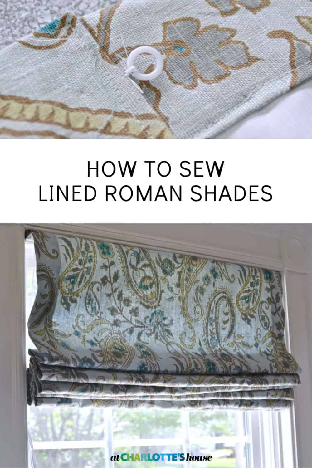 HOW TO SEW LINED ROMAN SHADES 
