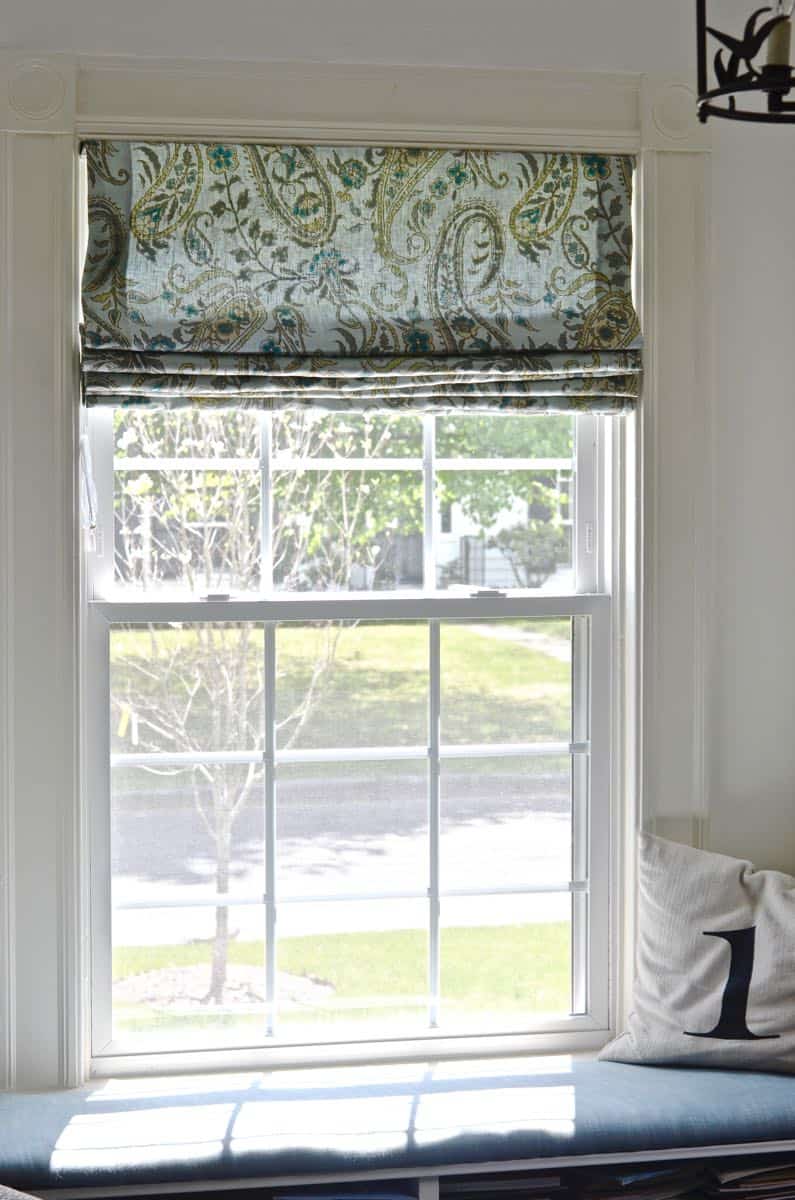 Simple steps to sewing my own fabric roman shades.