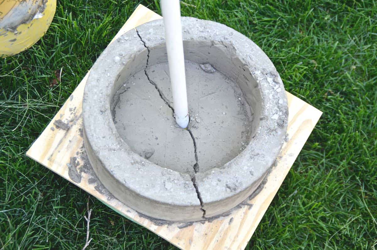 Make a bubbling concrete orb backyard fountain.