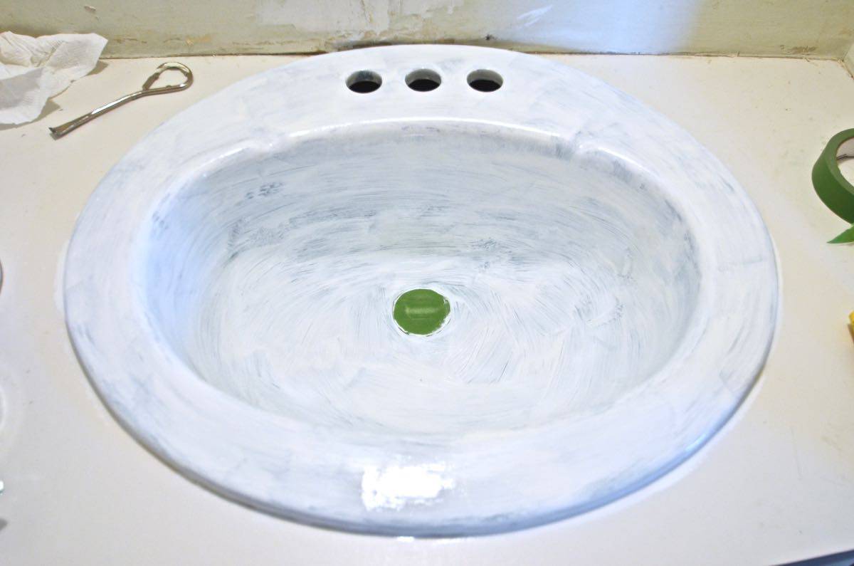 ceramic kitchen sink paint