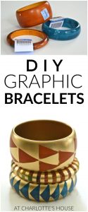 Easy DIY graphic painted bracelets