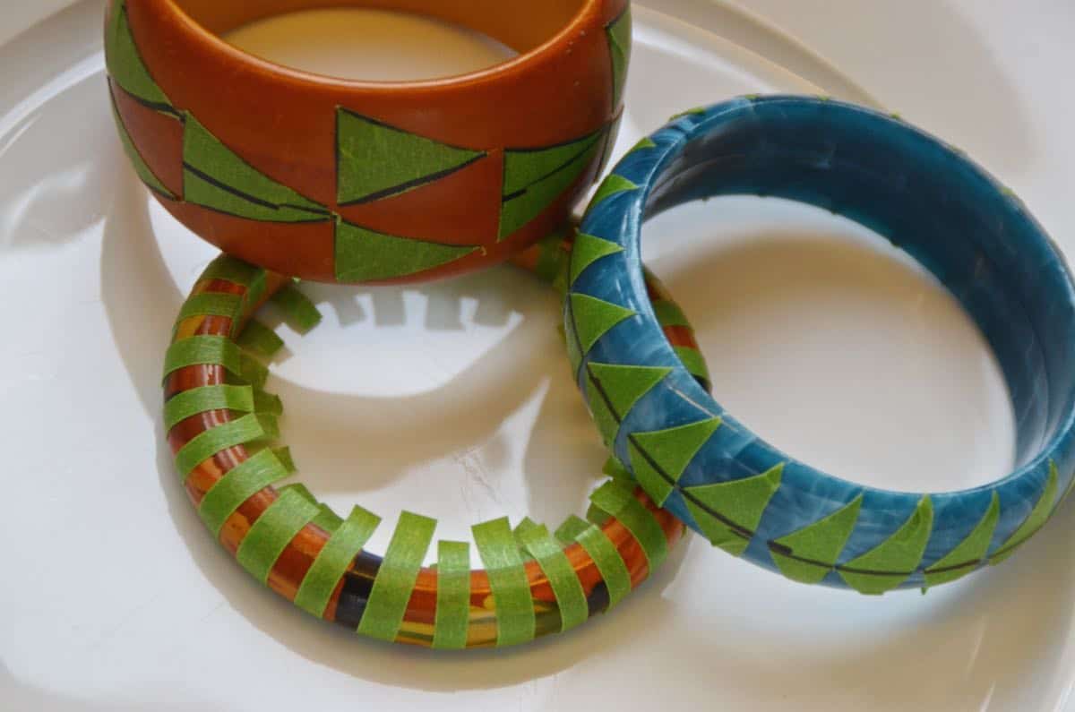 Easy DIY graphic painted bracelets