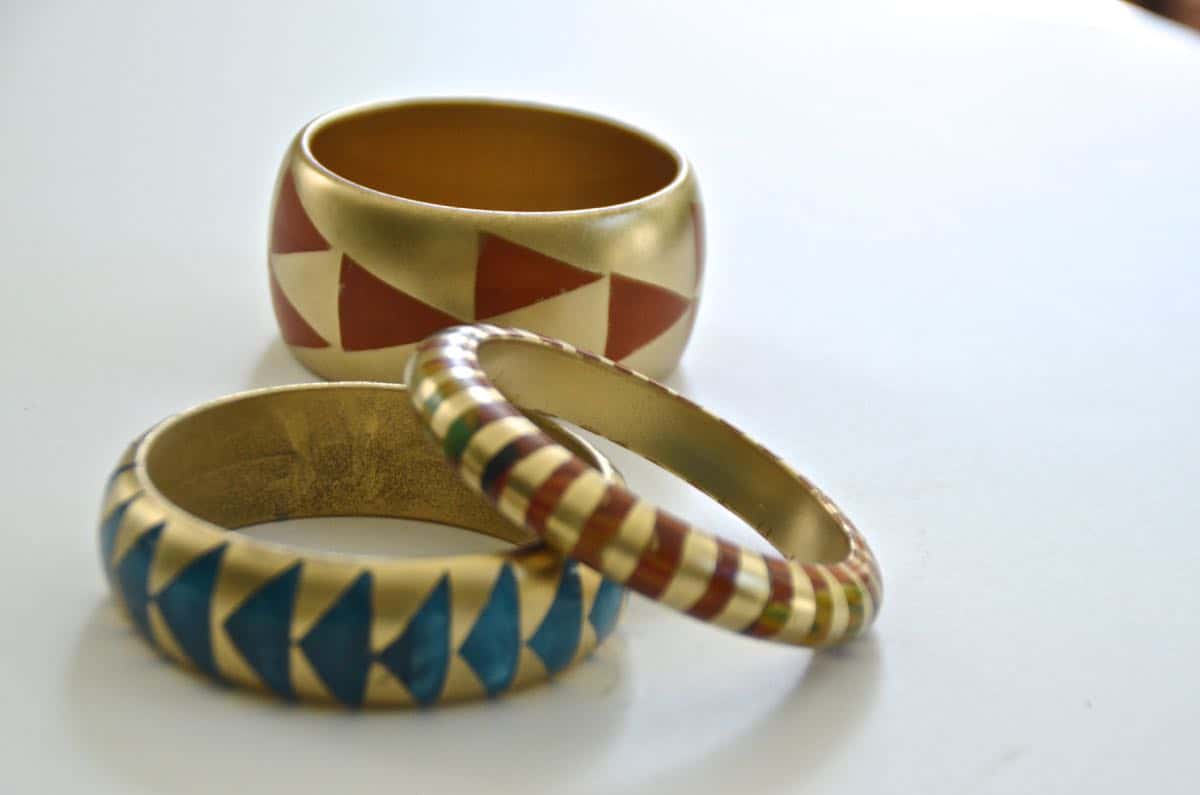 Easy DIY graphic painted bracelets