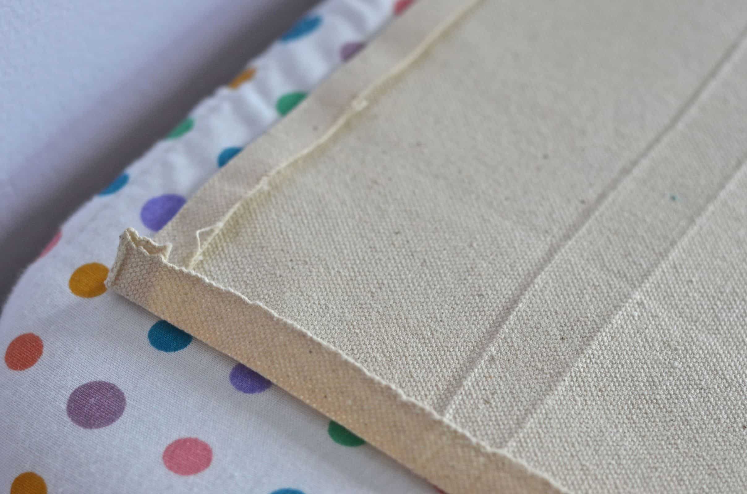 DIY drop cloth paint swatch placemats