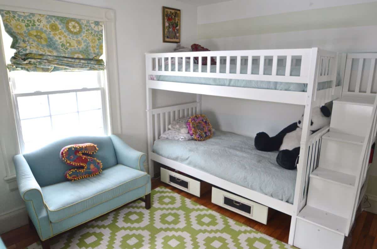 Boy and girl shared bedroom design.