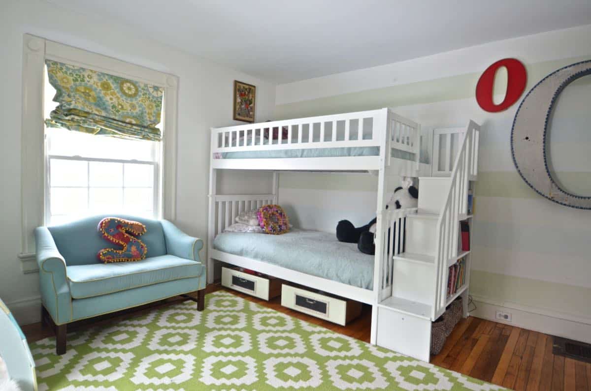 Boy and girl shared bedroom design.