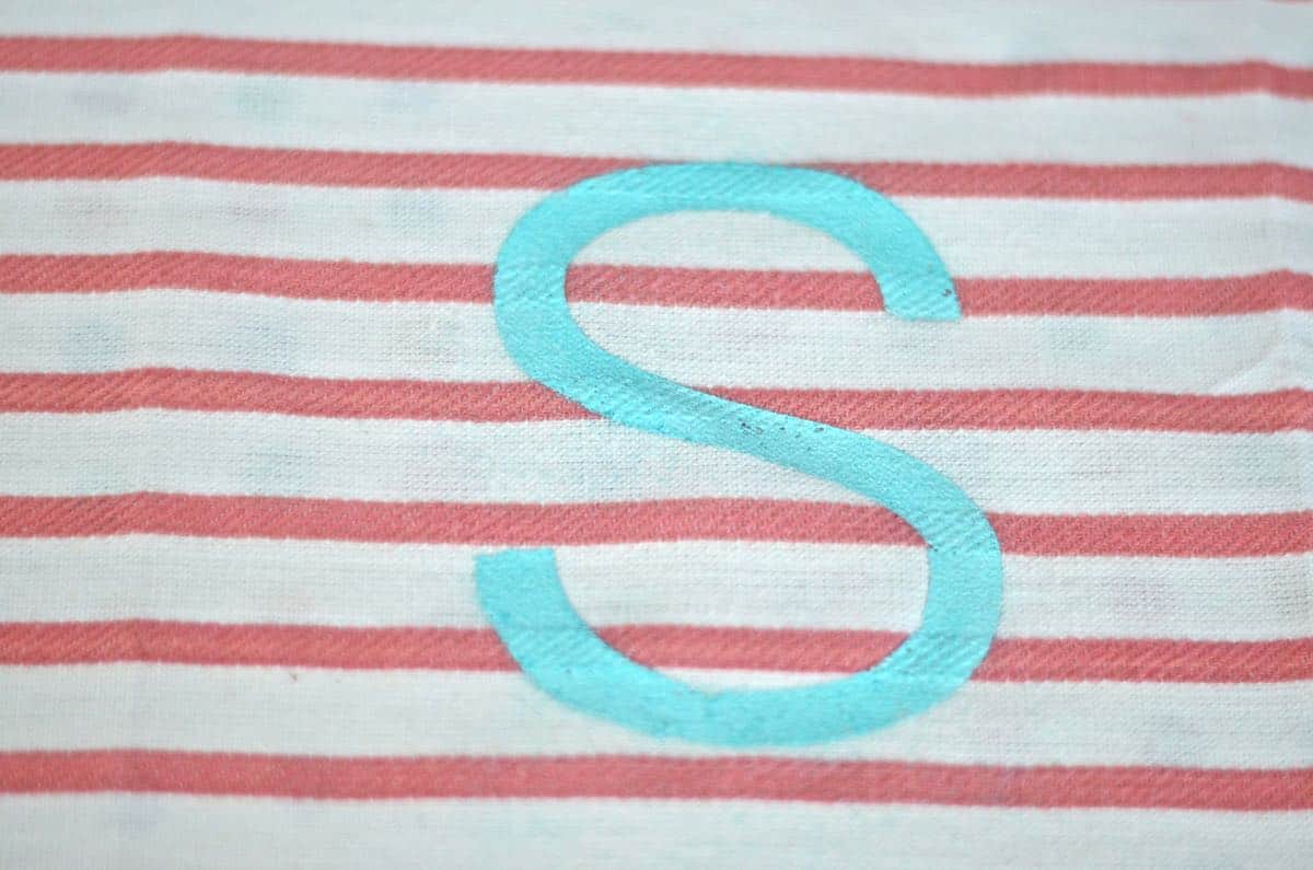 Embossed monogrammed hand towel.