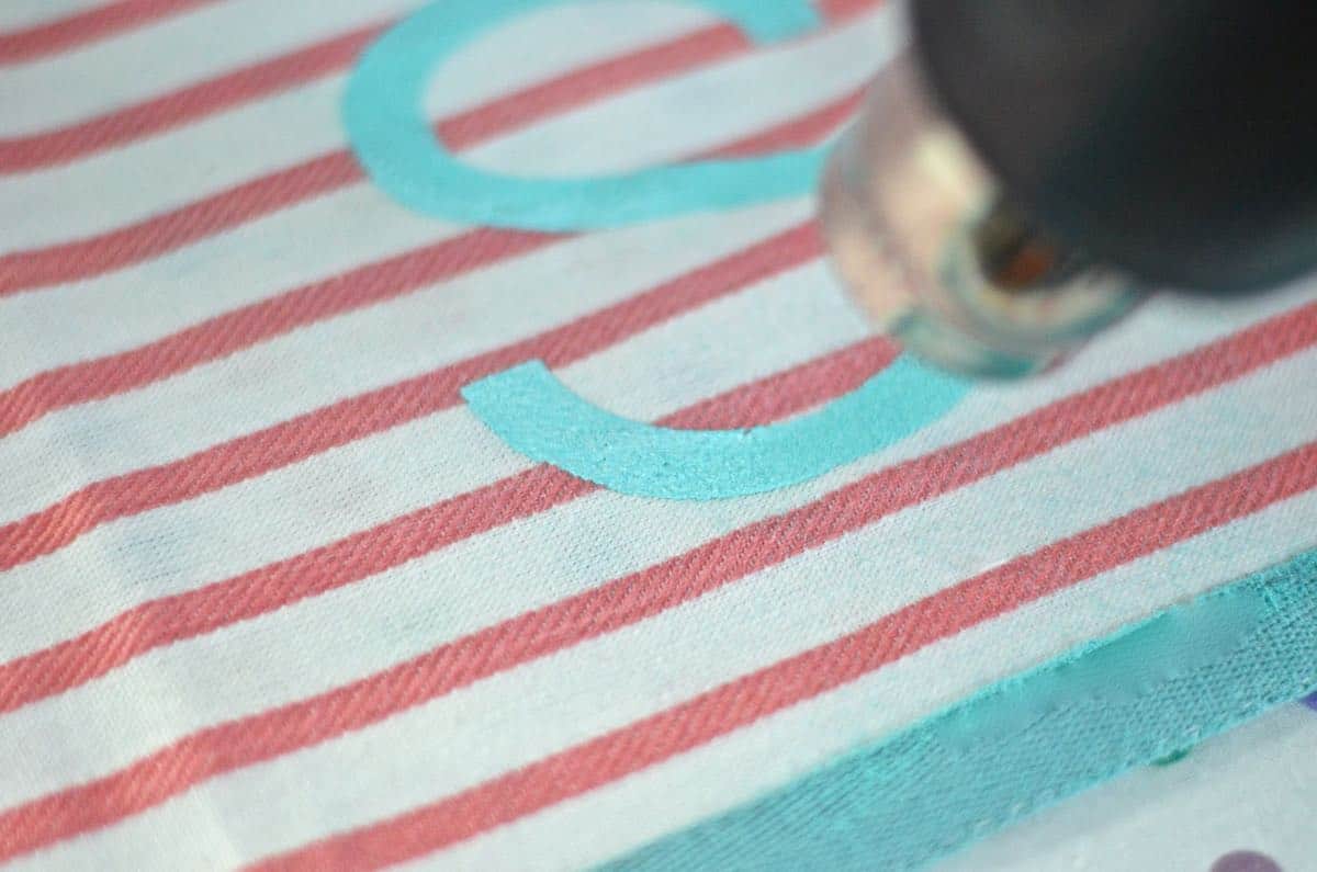 Embossed monogrammed hand towel.