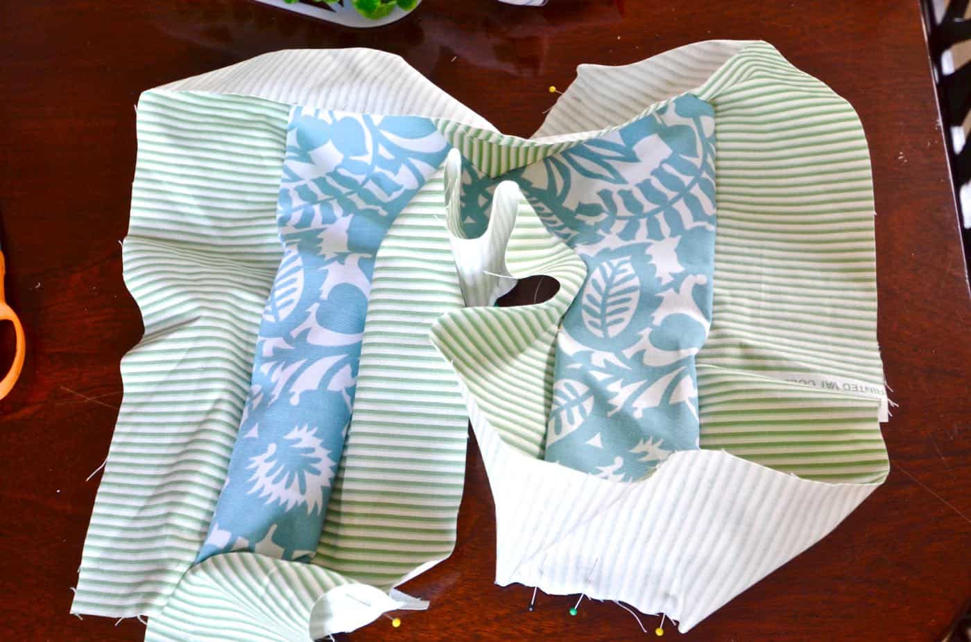 DIY hand sewn fabric letter pillow