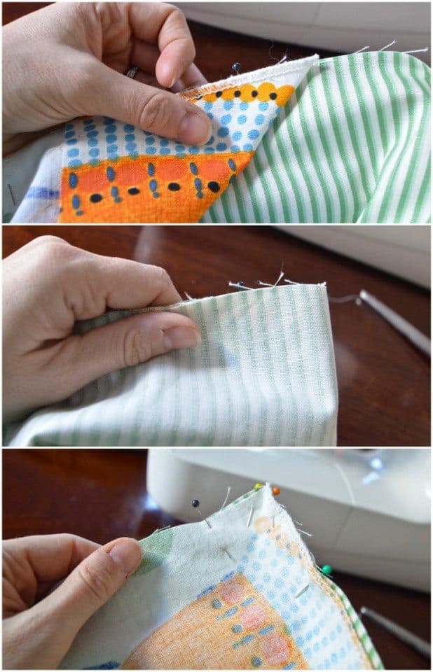 DIY hand sewn fabric letter pillow