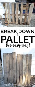 Pallet wood is so great to work with but a pain to take apart... this actual looks super easy!