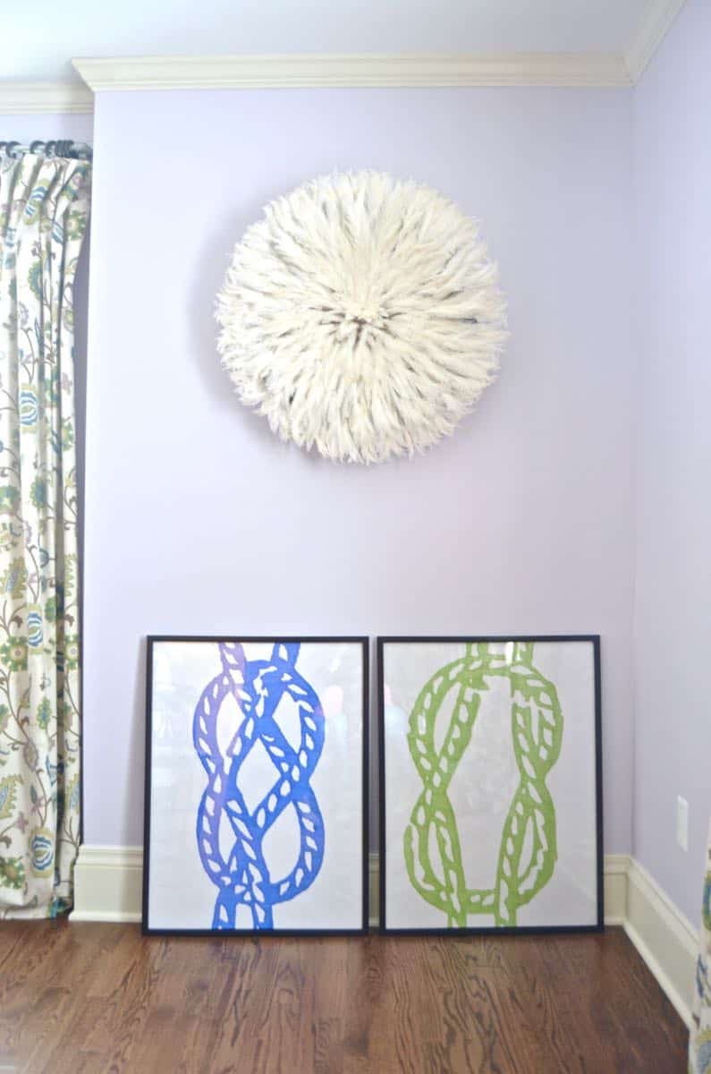 Simple and inexpensive $5 graphic wall art.