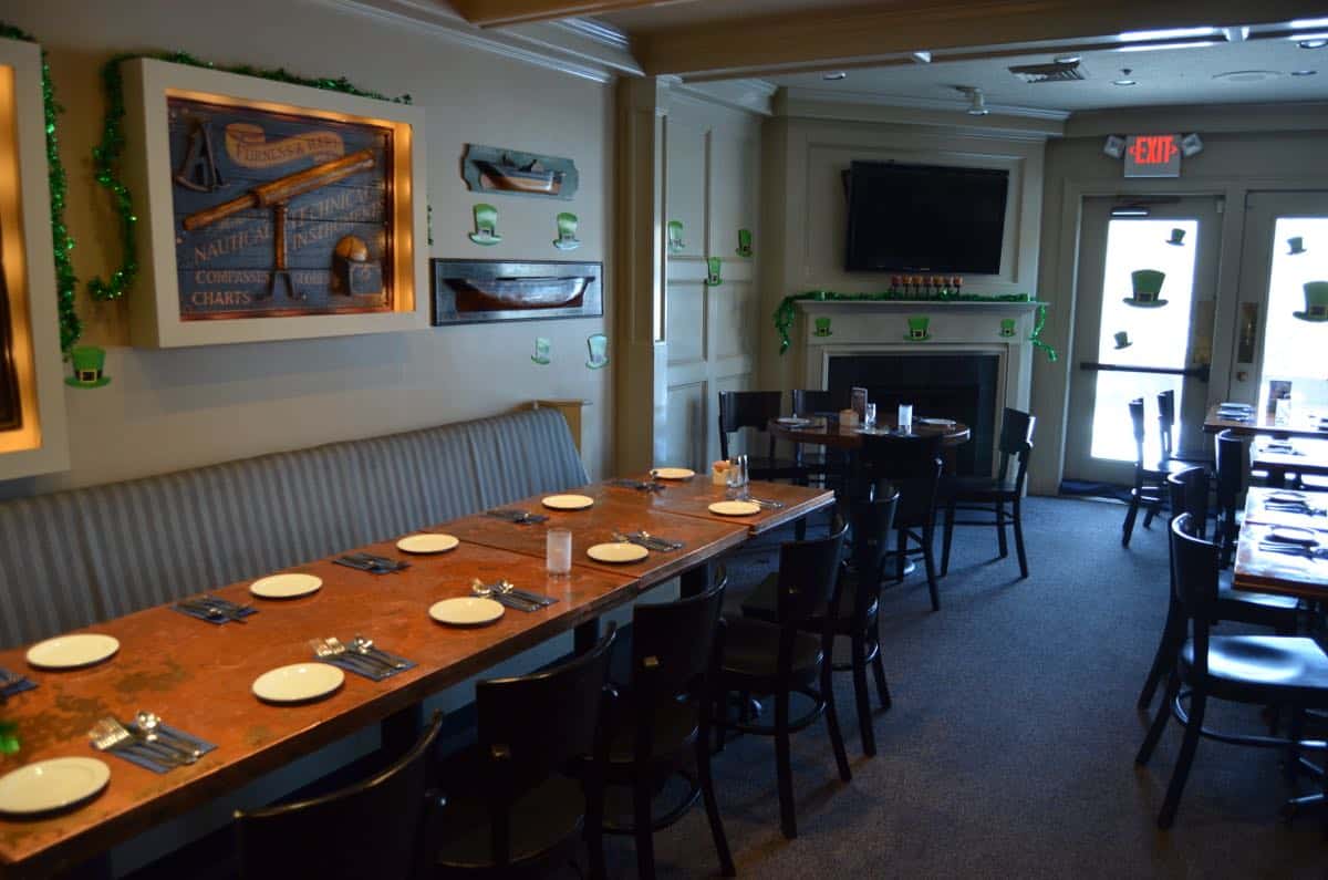 Neighborhood New England restaurant gets a nautical and chic makeover on a big time budget.