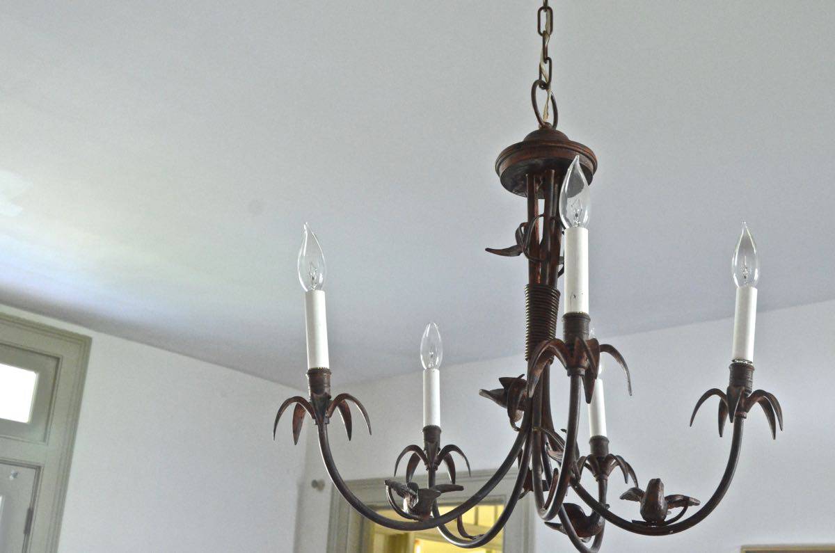 Step by step instructions for rewiring a thrifted chandelier