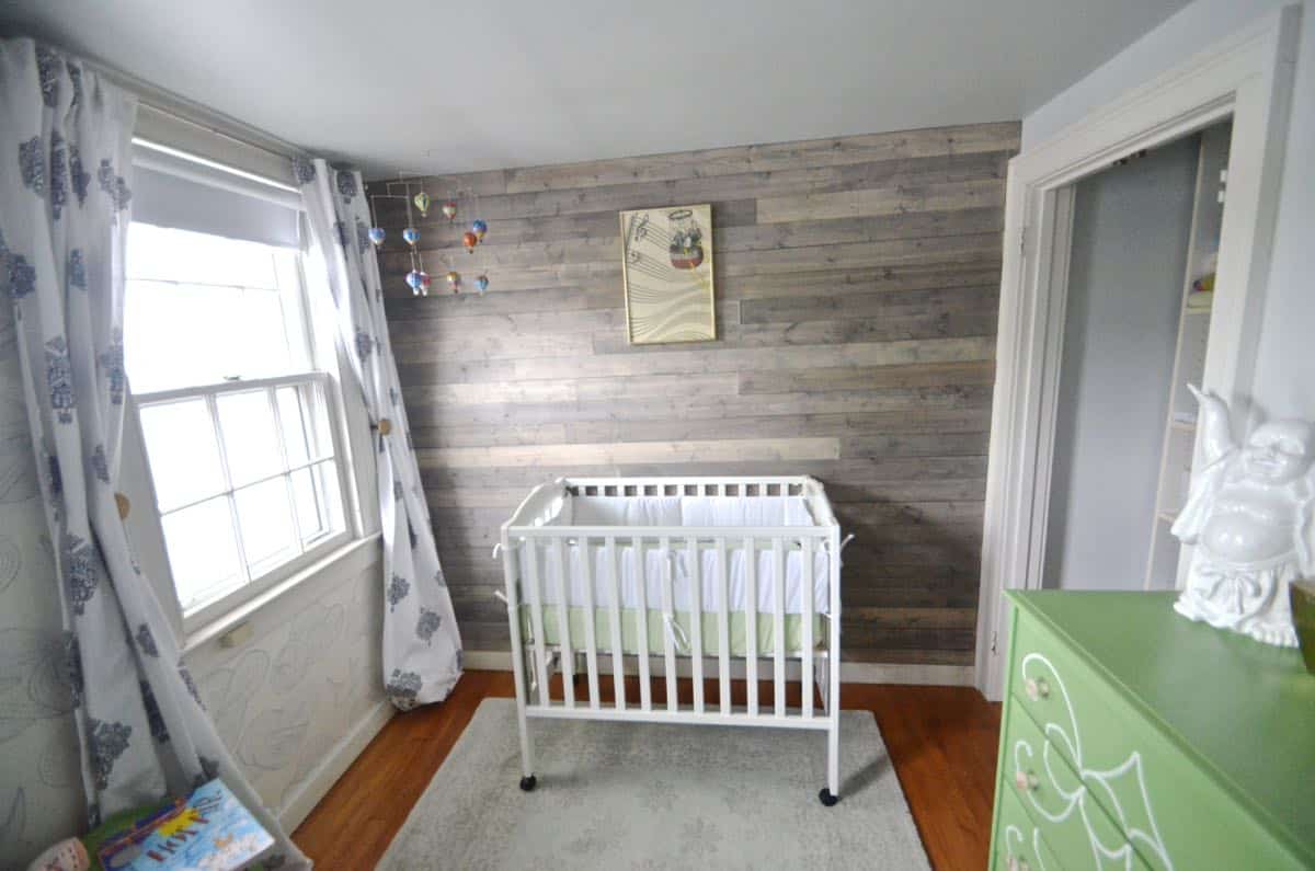 Neutral Nursery with a Reclaimed Wood Accent Wall 53