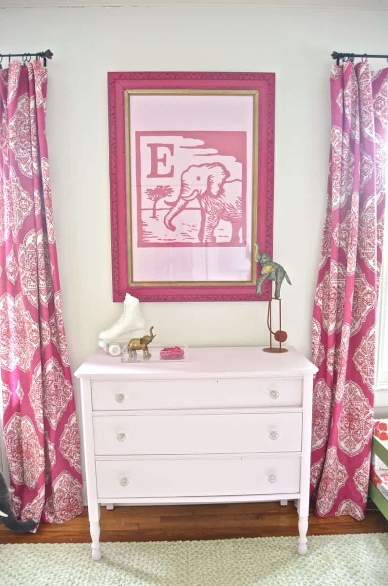 Bright and eclectic fuchsia girls bedroom