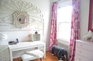 Bright and eclectic fuchsia girls bedroom