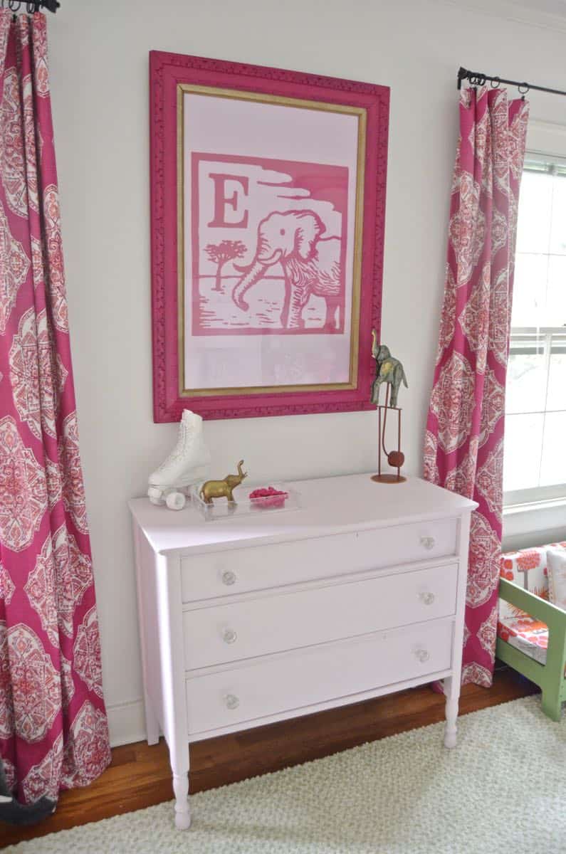 Bright and eclectic fuchsia girls bedroom