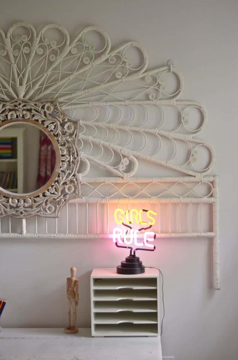 Bright and eclectic fuchsia girls bedroom