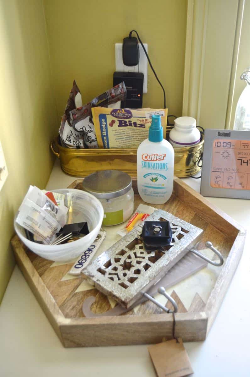 Organize your family with this creative use of one small kitchen wall.