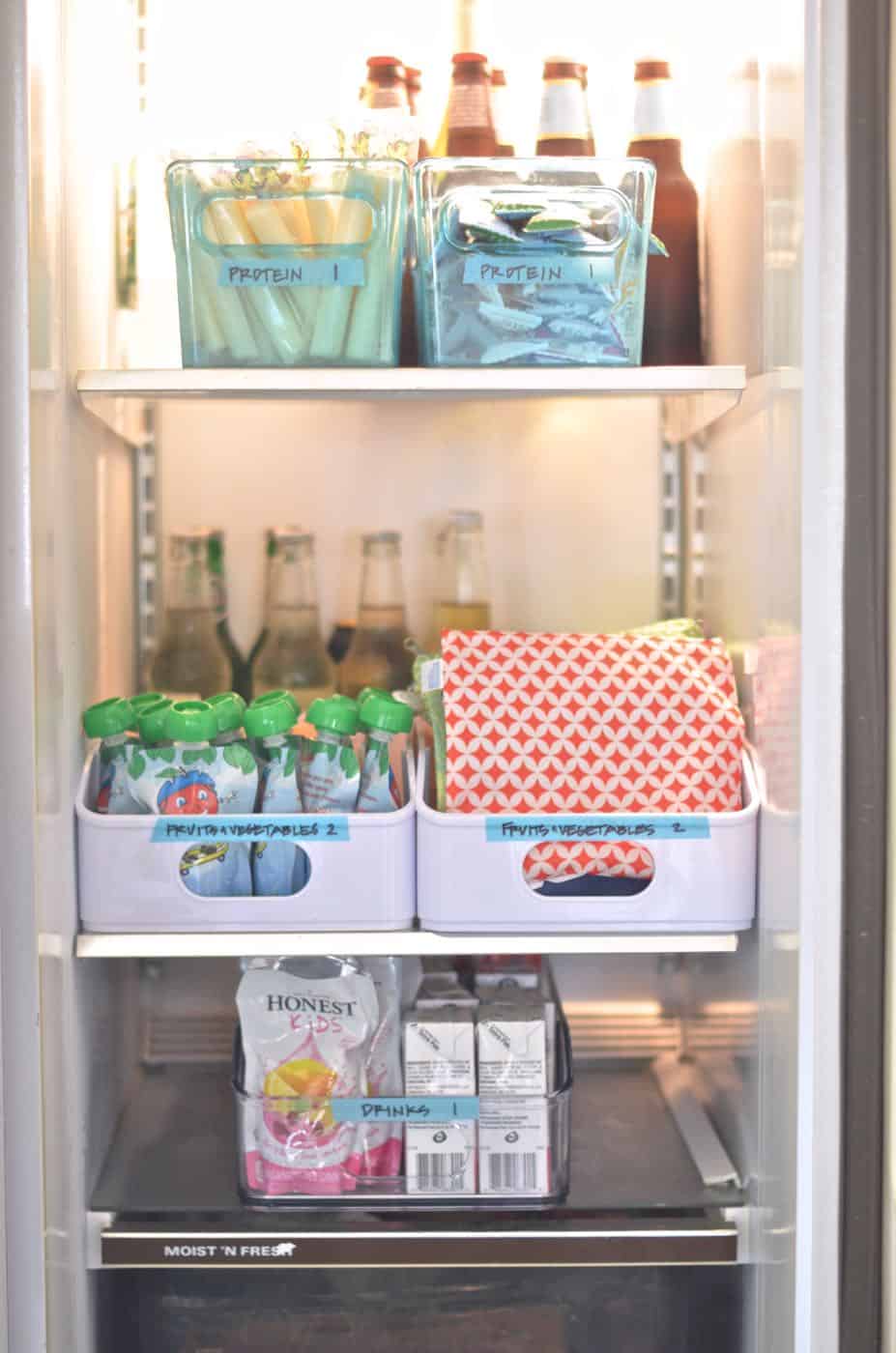 Self serve lunch stations for the children so they can pack their own lunch.