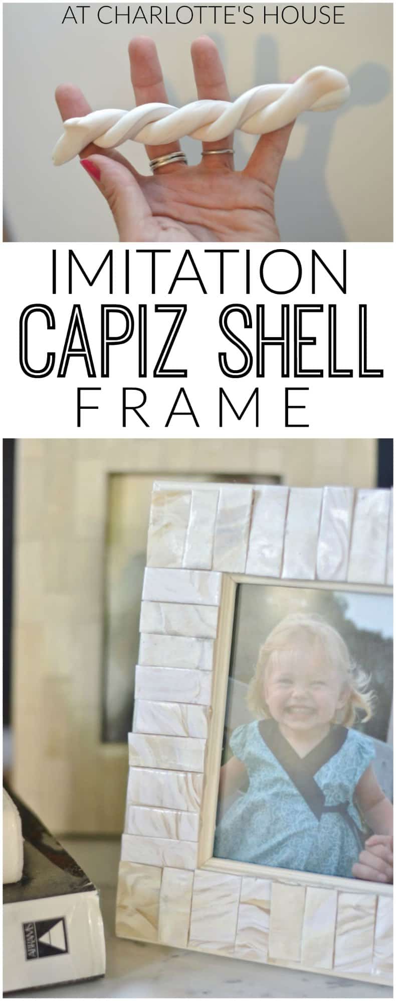 DIY imitation capiz shell frame