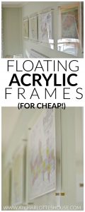 These are the perfect way to get the look of chic floating acrylic frames without breaking the budget!