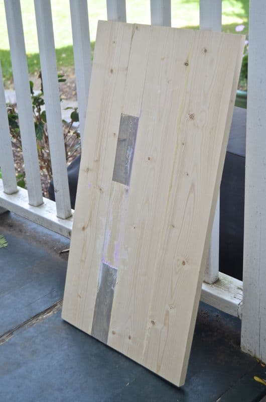 Adding a marble topper to this salvaged wooden buffet.