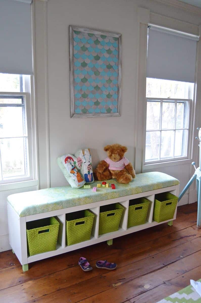 Ikea Shelf Turned Upholstered Bench